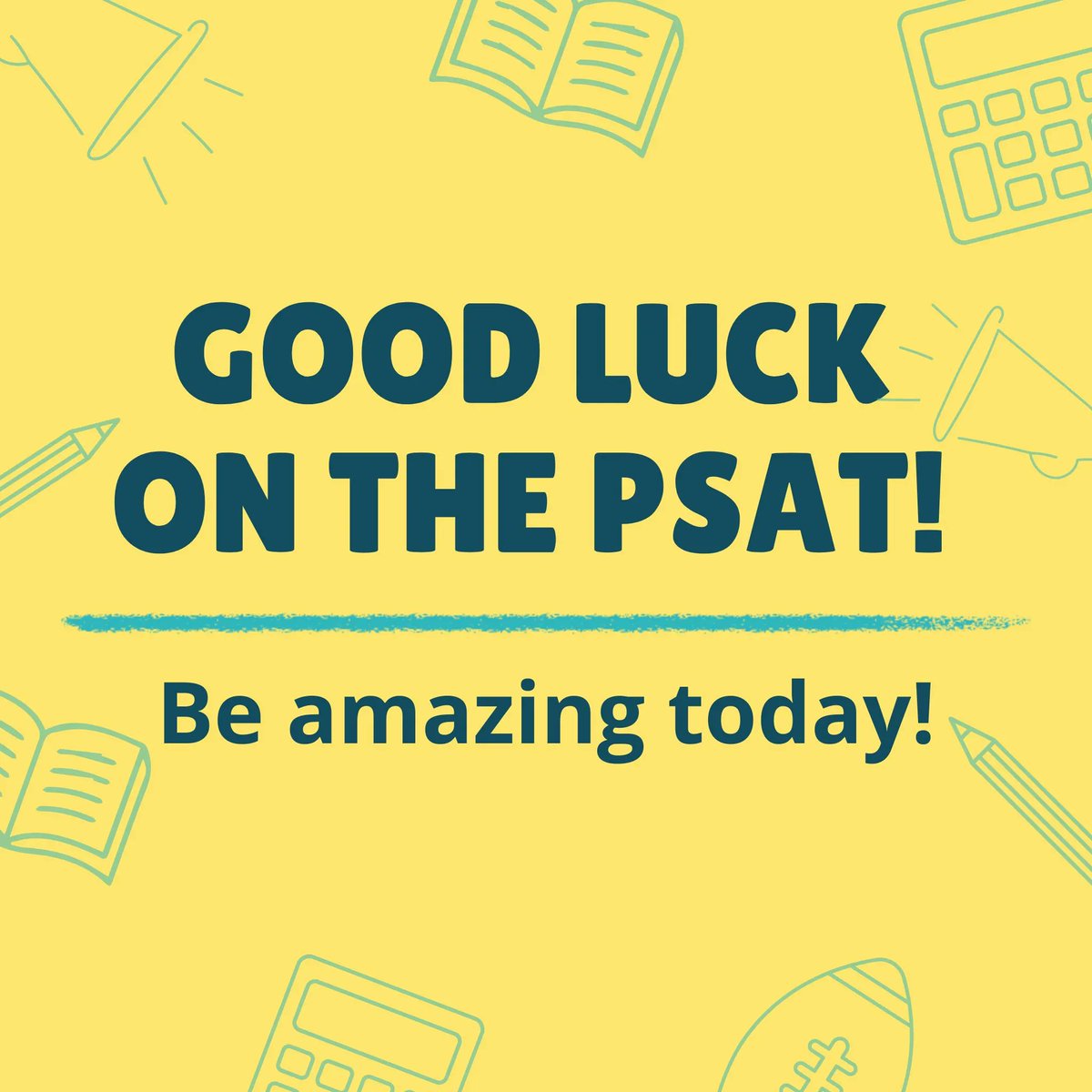 You’re ready. You’re so ready! Best wishes to all of the students who have worked hard to prepare for the PSATs! From academic achievement to scholarship potential, you will do amazing things today! #psat #collegescholarship #nationalmerit #NMSC #sat #act #collegebound