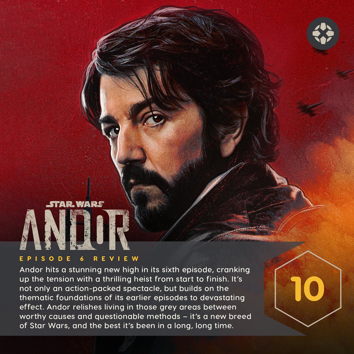 The stakes are heightened and spectacle is delivered in Andor’s thrilling sixth episode. Susanna White directs a masterful 45 minutes of television that fulfills all of the promises built in the episodes before it. Check out the full review here: bit.ly/3CutjCX