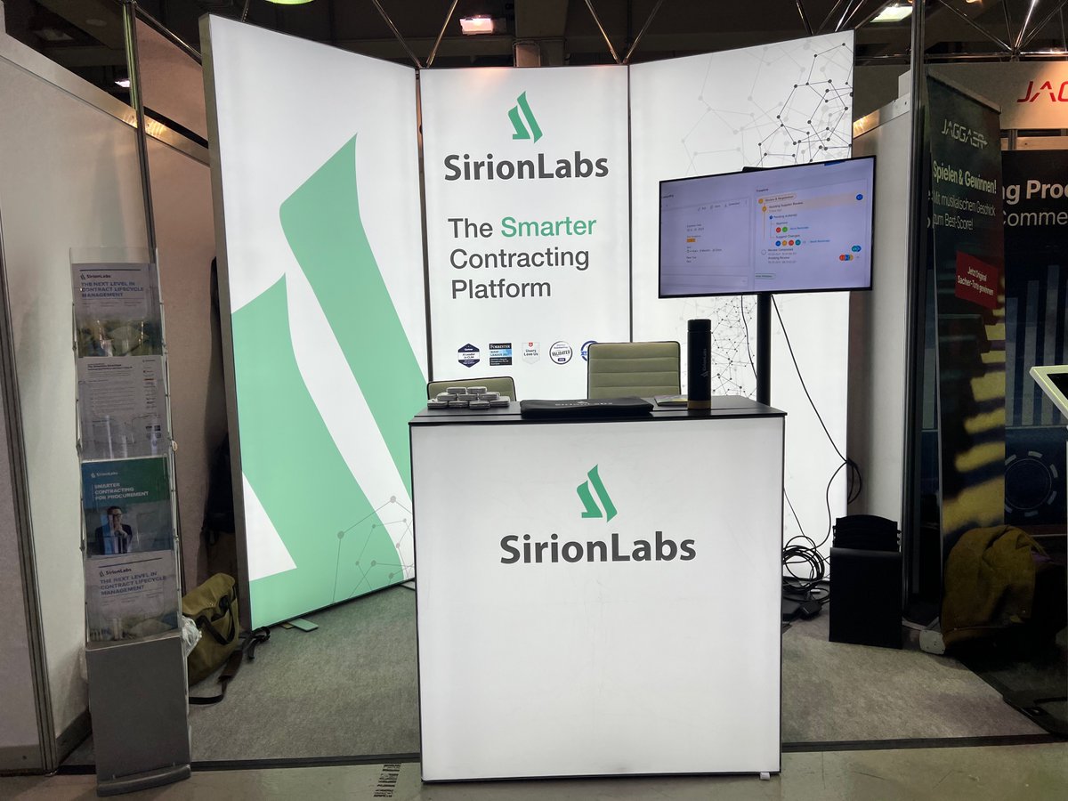 SirionCLM's tweet image. The SirionLabs team at Booth #B39 is all set and ready to roll at the 57th Symposium Purchasing and Logistics Summit in Berlin. In the mood for some thought-provoking discussions about end-to-end AI-powered contract management? Then #B39 is your destination!

#events #clm #bme