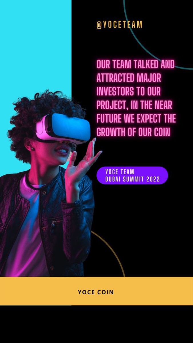 YoceCoin's tweet photo. ⚡️ We were able to talk to major gas pedals from all over the world at the summit in Dubai. And we are continuing to communicate even now ⚡️
The progress of our project will surprise you soon
We advise you to watch the coin 🤫
#crypto #nft #yoce #NFT #money #NFTCommunity #BNB https://t.co/RcQTpubN6w