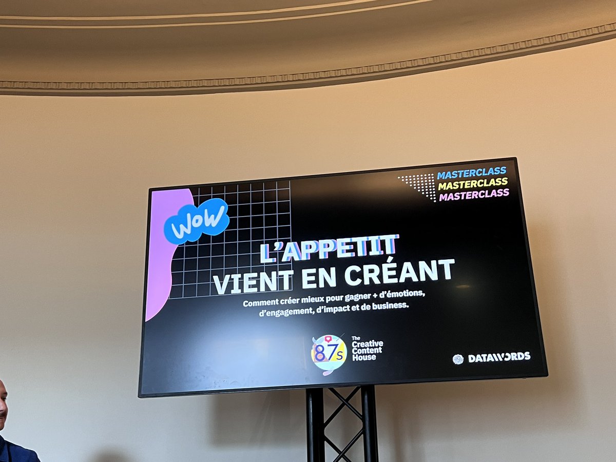 CelineBeckrich's tweet photo. Dans cette multitude de formats et de plateformes comment émerger ?

L’appétit vient en créant !
Sans surprise l’émotion au cœur de la stratégie

@87Seconds @HUBInstitute 
#HUBFORUM https://t.co/ZSoJgKJvqL