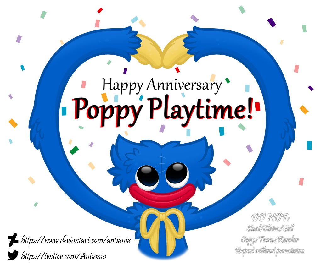 Today is the 2nd anniversary of Poppy Playtime 💕💙✨🥳🎉 How time