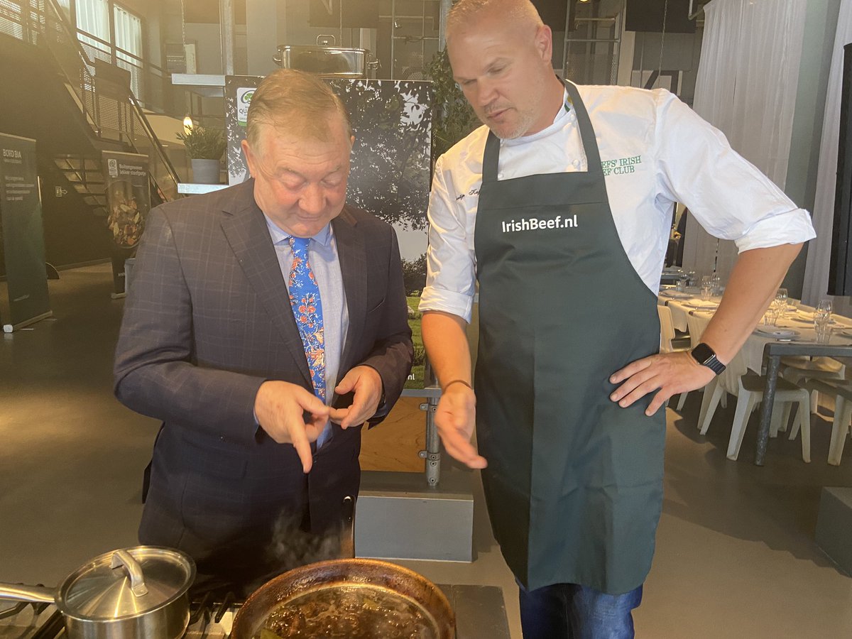 Great day at Chef’s Irish Beef Club “Stoofathon” in Amsterdam organised by Bord Bia. Wonderful to see the quality of our beef recognised and delighted to taste so many varieties of stoofpotje!@NLLauraC <a href="/IrelandinNL/">Embassy of Ireland in The Netherlands</a> <a href="/Bordbia/">Bord Bia - The Irish Food Board</a>