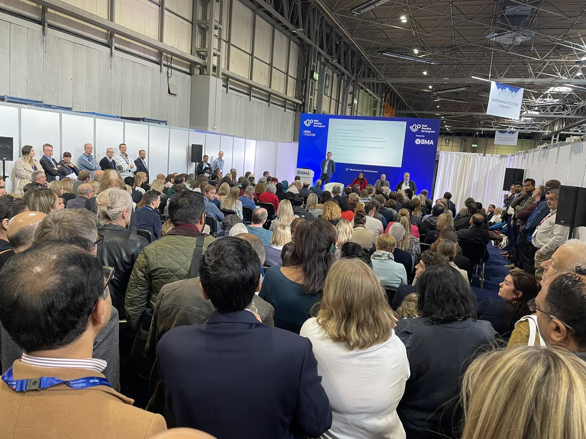 🗣️ Standing room only at the @BMA_GP session on the Future of General Practice at @BestPracticeUK. 💭 One clear theme - General Practice cannot survive unless the Government invests and supports General Practice after years of chronic underfunding. Our patients deserve better