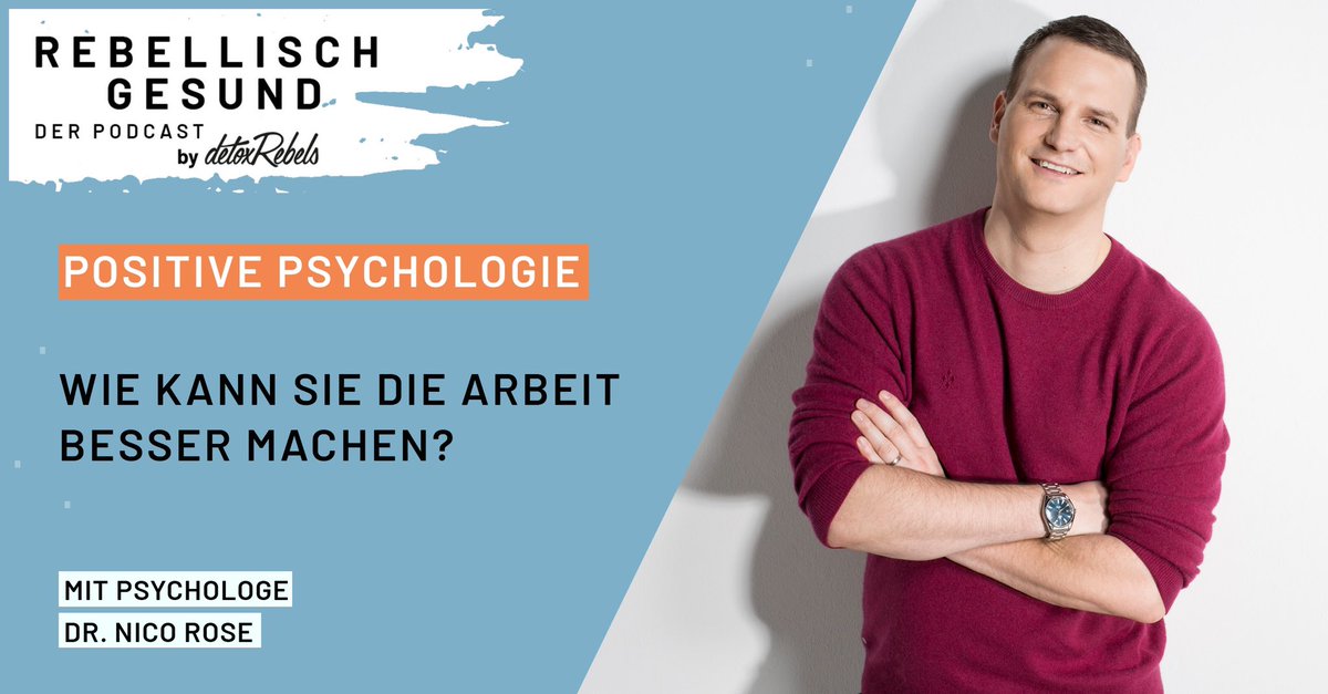 detoxrebels's tweet image. „Menschen halten #Sinnlosigkeit nicht sehr lange aus.“ Doch wie kann #PositivePsychologie die #Arbeit besser machen? Im Gespräch mit #Psychologe @DrNicoRose. Überall, wo es Podcasts gibt, z.B. hier spoti.fi/3VnUBDZ #newwork #purpose