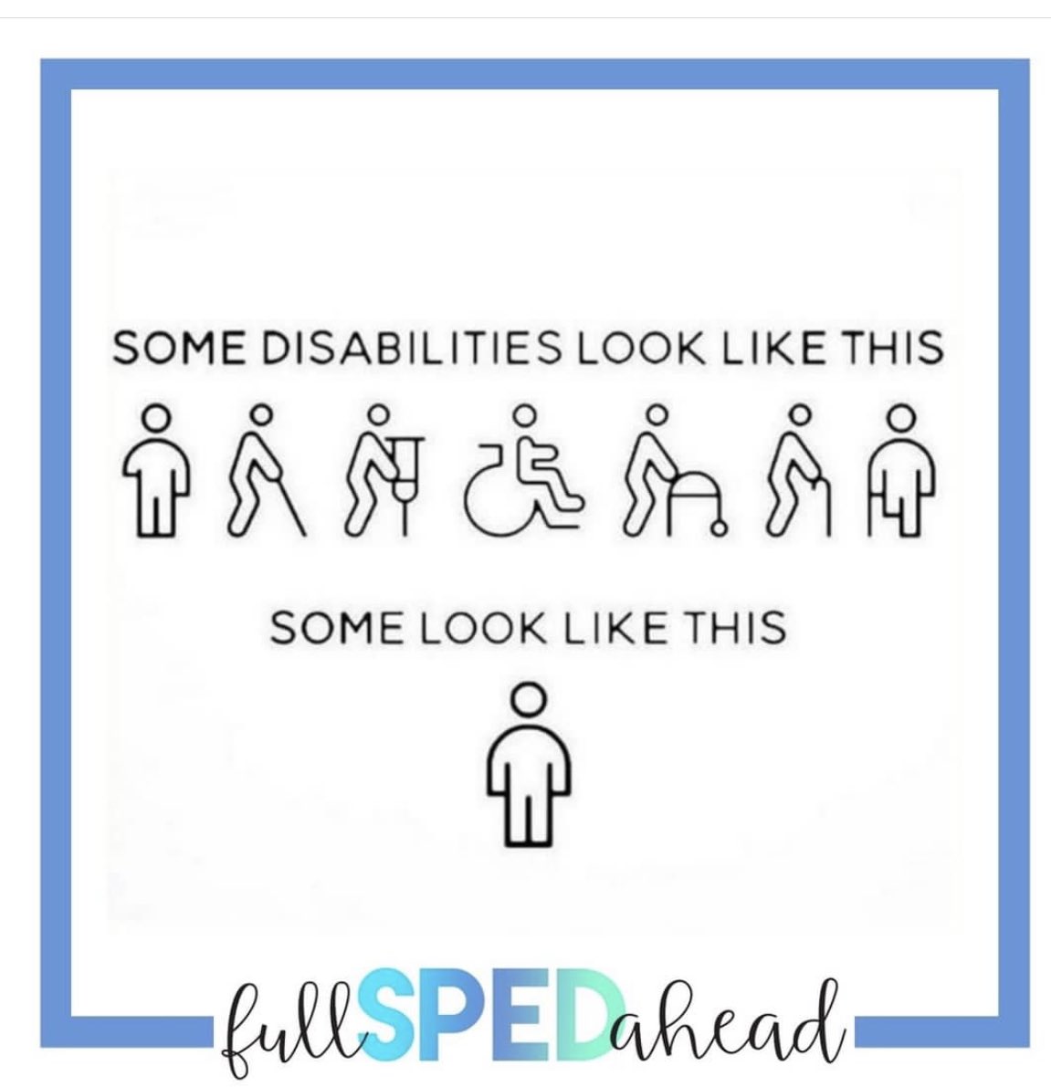 Les handicaps ne sont pas tous visible. #speced #SpecialEducation #ClasseApprentissageAlternatif