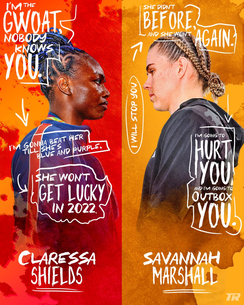 trboxing's tweet photo. The verbal jabs haven't been held back 🗣

#ShieldsMarshall | #MayerBaumgardner | SAT at 2:30PM ET https://t.co/PJ4X2dzGkf