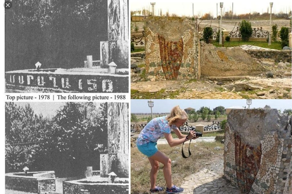 pashaqizi's tweet photo. The monument"#Maragha-150",erected by #Armenia/ns in1978 in #Karabakh in honor of the resettlement of the 1st🇦🇲to Karabakh 150y.ago. In1988,the inscription was destroyed and the mon-nt was rebuilt.🇦🇲tried to erase the traces,like they do now
#DontBelieveArmenia
#StopArmenianLies https://t.co/TYyMoFg9PS