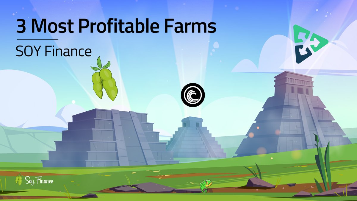 TheRealSloFi's tweet photo. 3 most profitable farms today on #BitTorrent blockchain🚀

🥇$SOY - $CLO 99% APR
🥈$SOY - $BUSDT 96% APR
🥉$SOY - $BTT 89% APR

ℹ️#Yieldfarming's APR is indicative and may vary

🌱 Trade &amp; Farm on:
https://t.co/XArqzUCoVi

🦥 Join our #DeFi Community:
https://t.co/IZxAfHGJUQ https://t.co/CkNtBScoSX