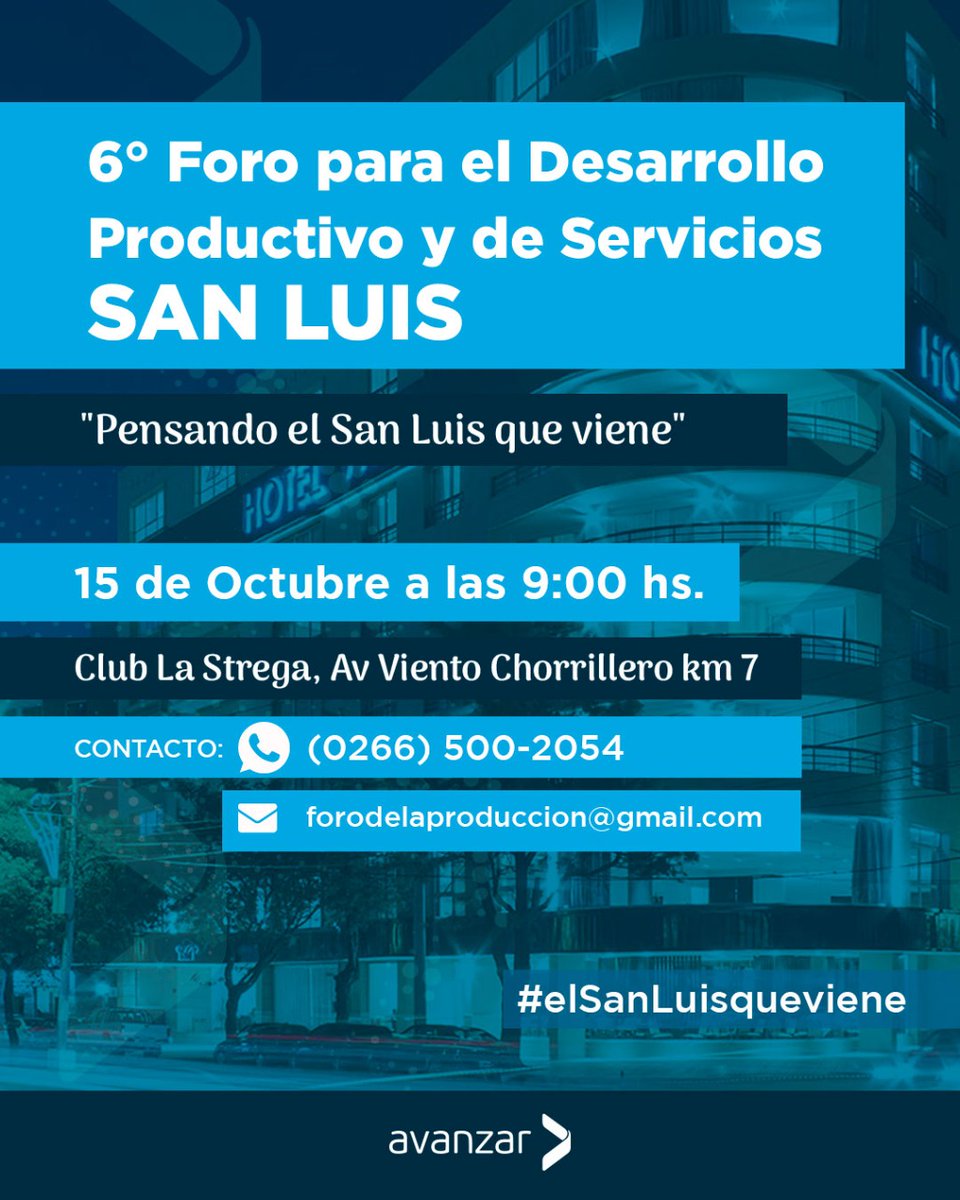 Este sábado tenemos el 6to FORO PARA EL DESARROLLO PRODUCTIVO Y DE SERVICIOS, para seguir pensando y preparándonos para el San Luis que viene. Les dejo el link para quienes quieran participar:
docs.google.com/forms/d/e/1FAI…