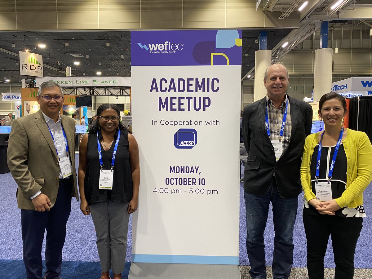 matrotz's tweet photo. @AEESProfs here at @WEFTEC #WEFTEC2022. Some pics from Meet & Greet, master lecture with @AAEESdotORG, & awards ceremony. @Zhen_Jason_He. #aeesprofs https://t.co/xB2DEtosWa