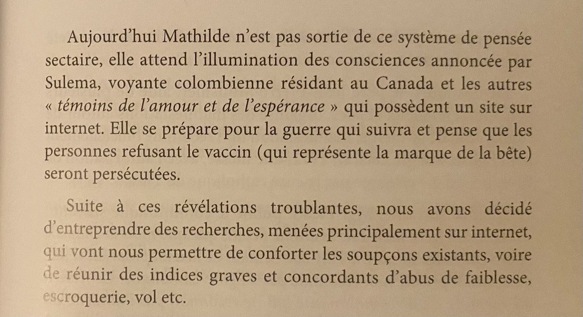 @RimbaudIntothe1 <a href="/ntrouiller/">Natalia Trouiller</a> @hieronymusminor <a href="/OBrother_op/">OBrother_op</a> <a href="/Digital_Reborn/">(((iCatho))) 🍊</a> <a href="/mme_framboise/">Madame Framboise</a> <a href="/lilox85/">Alix Huon 🍊</a> Voici un extrait de la dernière enquête de victimisation du Centre Contre les Manipulations Mentales “Le psycho-spirituel mis à nu” qui fait allusion à cette association dont la plupart des membres pensent recevoir des messages prophétiques. ccmm.asso.fr/categorie-prod…
