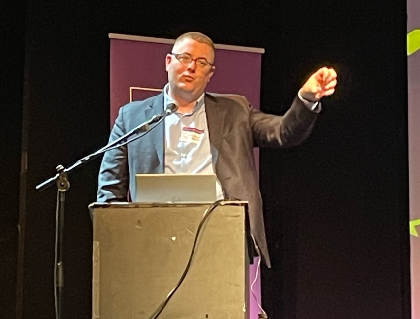 IrishCompSoc's tweet photo. .@daraghobrien, CEO of Castlebridge, in his extremely interesting, and from time to time scary, presentation on personal data security breaches. #dpconf22 https://t.co/RxldYDJcTo