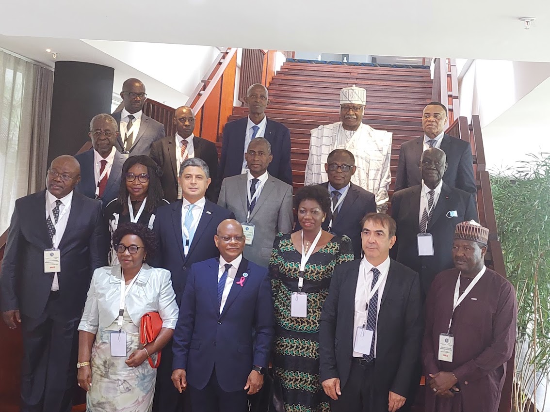 UEauGabon's tweet photo. Ce jour en présence du Président de la Commission #CEEAC à l'occasion de la 1ere rencontre du #ComitédeSages. #UE se réjouit que son appui via le #PARCIC ait contribué à cette 1ère rencontre pour la promotion et le maintien de la paix et la médiation en #AfriqueCentrale. https://t.co/lfAjqtftn1
