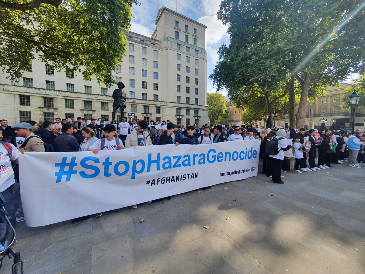 More than 500 people at #StopHazaraGencoide at Westminster.