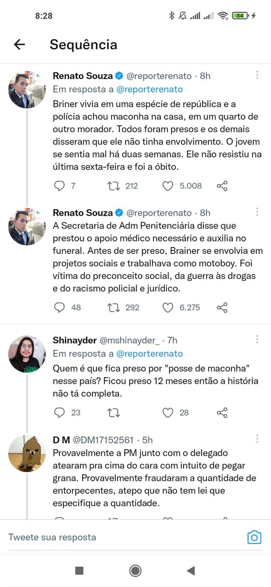 Segundo Jornalista esquerdista a culpa e sempre da polícia e de quem defende a política anti-drogas,mas nunca do tráfico nunca do traficante. #LulaNao #PTNuncaMais