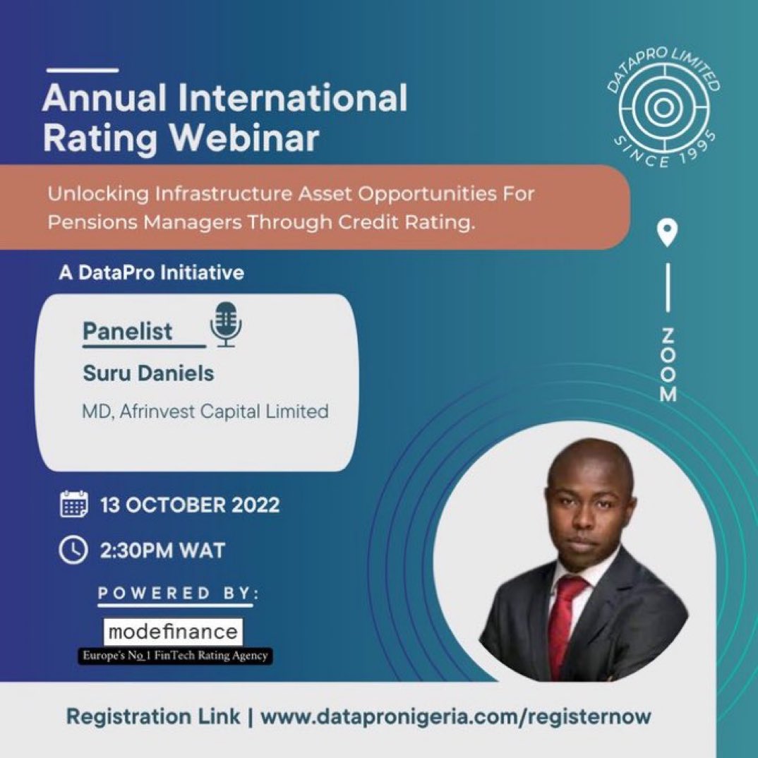 hussyne_sagheer's tweet photo. I can tell that this webinar will be so wonderful.. I can see @SuruDaniels MD of @Afrinvest as a speaker communicates a great thing. Don’t miss this #DataProFreeWebinar https://t.co/1AQsyzfrKe