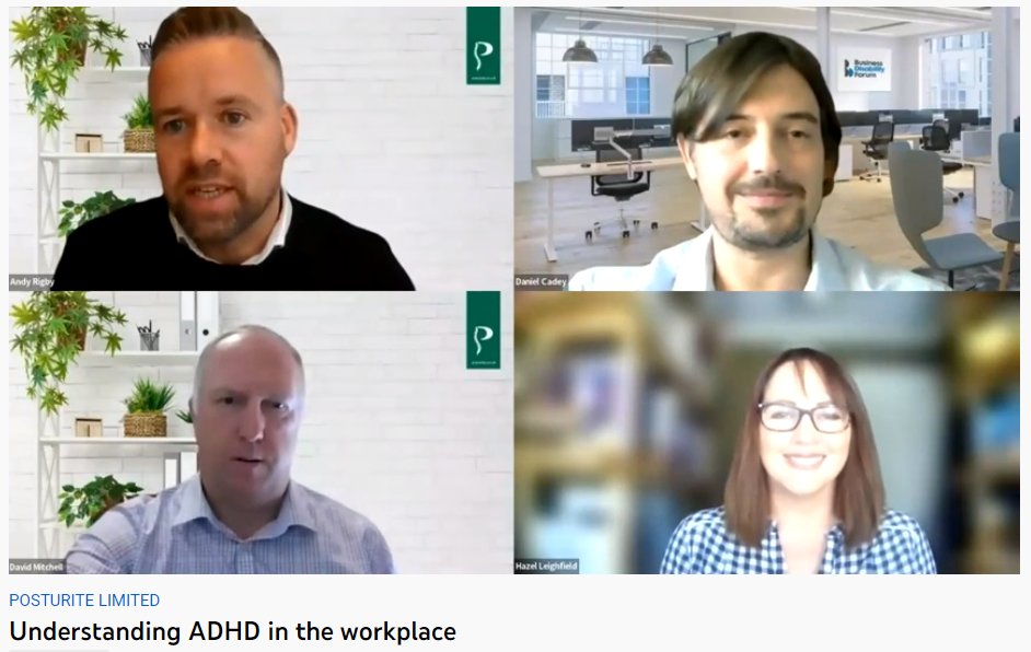 Posturite's tweet photo. We were blown away by the strength of interest in our 'Understanding #ADHD in the workplace' webinar yesterday. 👉 Watch it here! https://t.co/WNGlbxzAiP
We all learn from these conversations about #neurodiversity
THANK YOU to co-presenters @DisabilitySmart
#ADHDawarenessweek https://t.co/QwQ7cwEBtU
