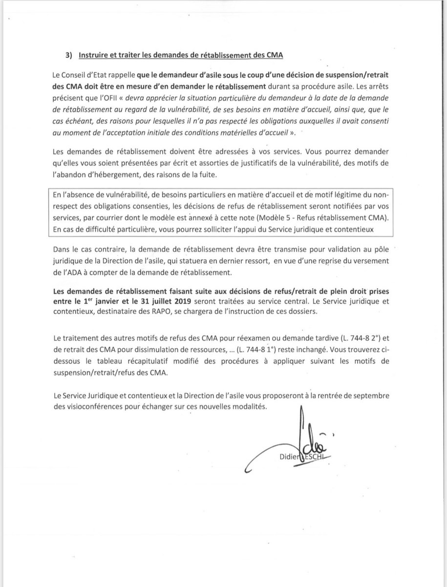 poltergeistdesc's tweet photo. Après 3 années de procédure, j’ai eu enfin communication de la note de @OFII_France en date du 6 août 2019 sur les nouvelles modalités de retrait des conditions d’accueil ( en particulier lorsqu’une fuite Dublin est constatée). Thread https://t.co/daALhDCZyI