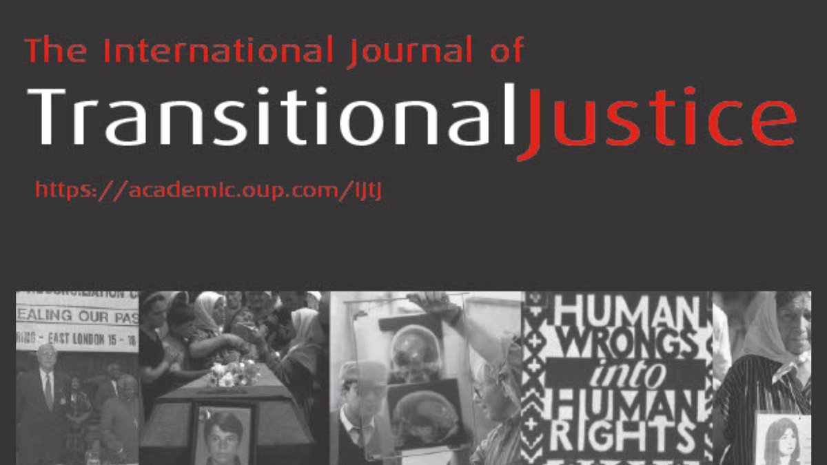 The IJTJ is seeking papers to be published in a Special Issue on the topic of Race, Racism and Transitional Justice that aims to consider transitional justice within a renewed demand for racial justice. 
Submission deadline: June 1, 2023

More information: bit.ly/3fH3nMW