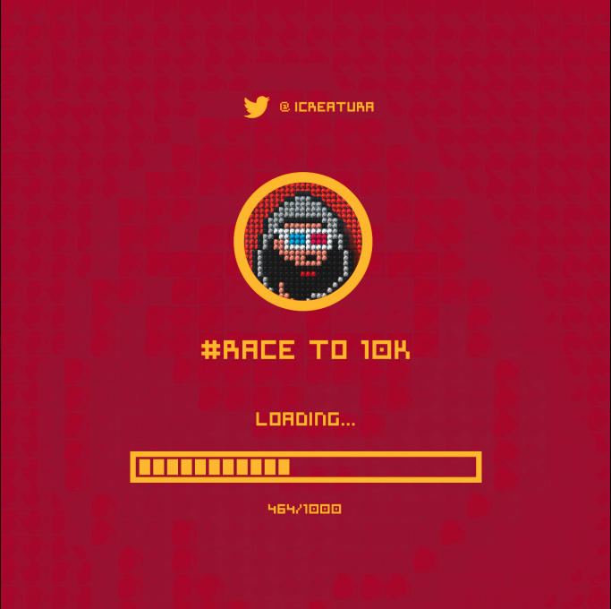 icreatura's tweet photo. #RACETO10K

Another week has passed! Let's see the progress we've made 👇

(With a redesign by the incredibly talented @magfx17) https://t.co/WfPC2he33W