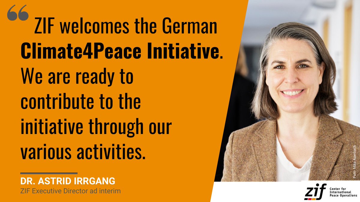 ZIF_Berlin's tweet photo. Great expectations:  🇩🇪 #Climate4Peace initiative launched yesterday at the #BCSC22 by Foreign Minister @ABaerbock @AuswaertigesAmt. #ClimateSecurity and Environmental Security are key issues for both our fields of work, #peaceoperations + humanitarian aid. 
Our full support! 💪 https://t.co/zmgUtJNnWU