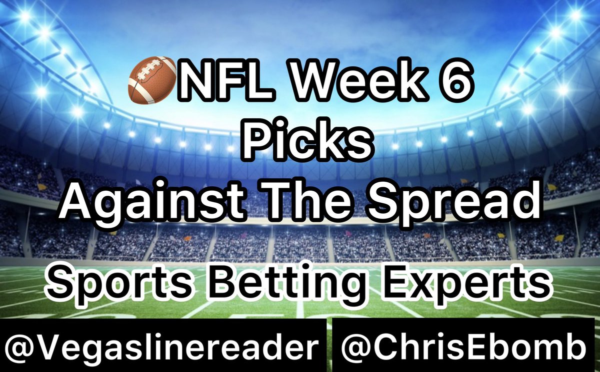TackleTheBoard's tweet photo. 🏈NFL Week 6 Predictions Against The Spread for Every Game w/ @VegasLineReader &amp; @ChrisEbomb 

#Sportsbetting #GamblingTwitter #NFLTwitter    #Freepicks 

Watch Now:
➡️ https://t.co/tNdfeh7G62 https://t.co/Bzjv8uU64V