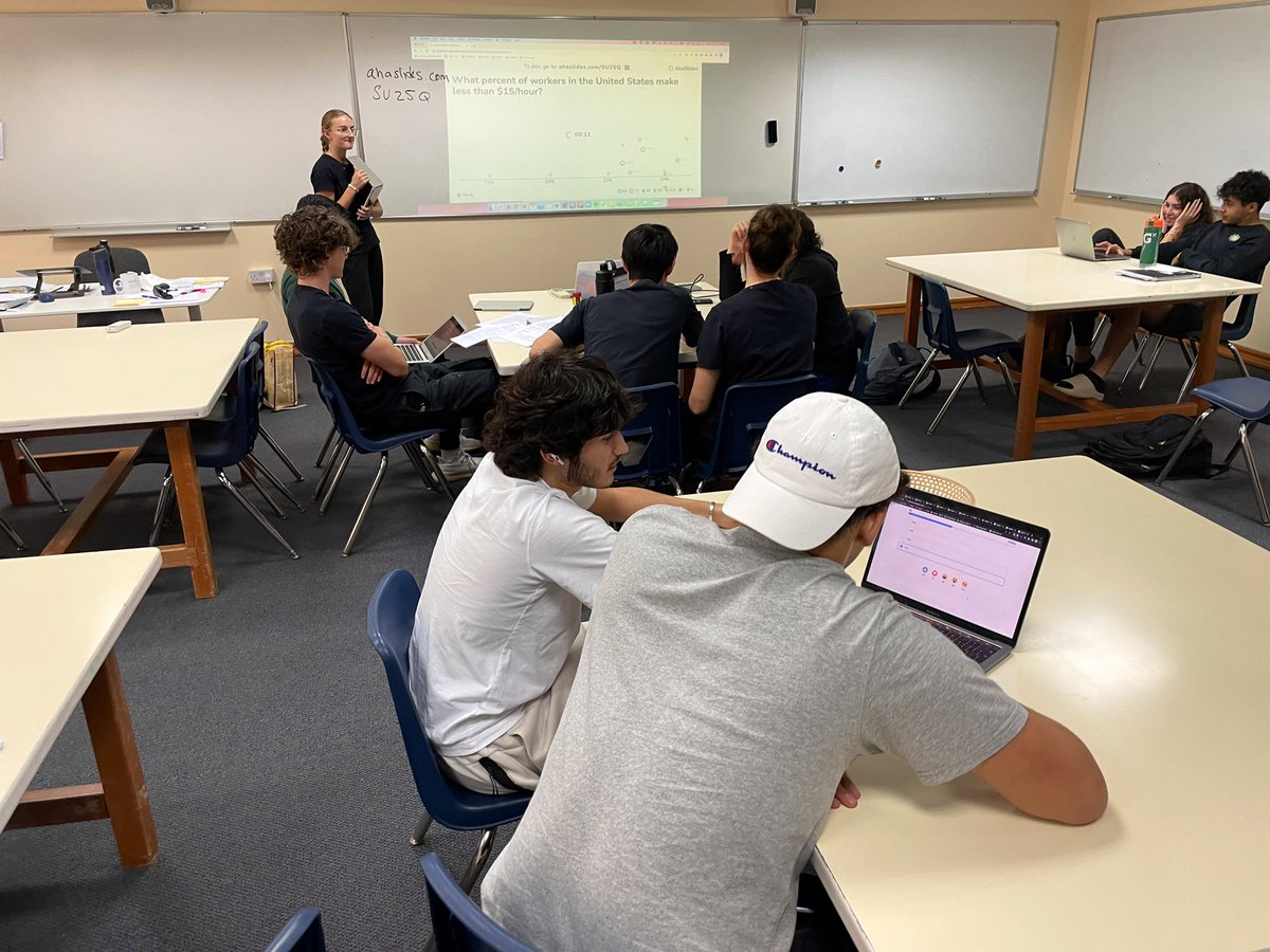 joshsilvacs's tweet photo. My students at #acsabudhabi outshined me once again! This time in #ibecon my lone SL student conducted a masterful lesson on labor unions and the recent USA strikes using #ahaslides (who knew about this?) combining best of #kahoot and a slideshow. #acslearns https://t.co/NS3yuPCwjO