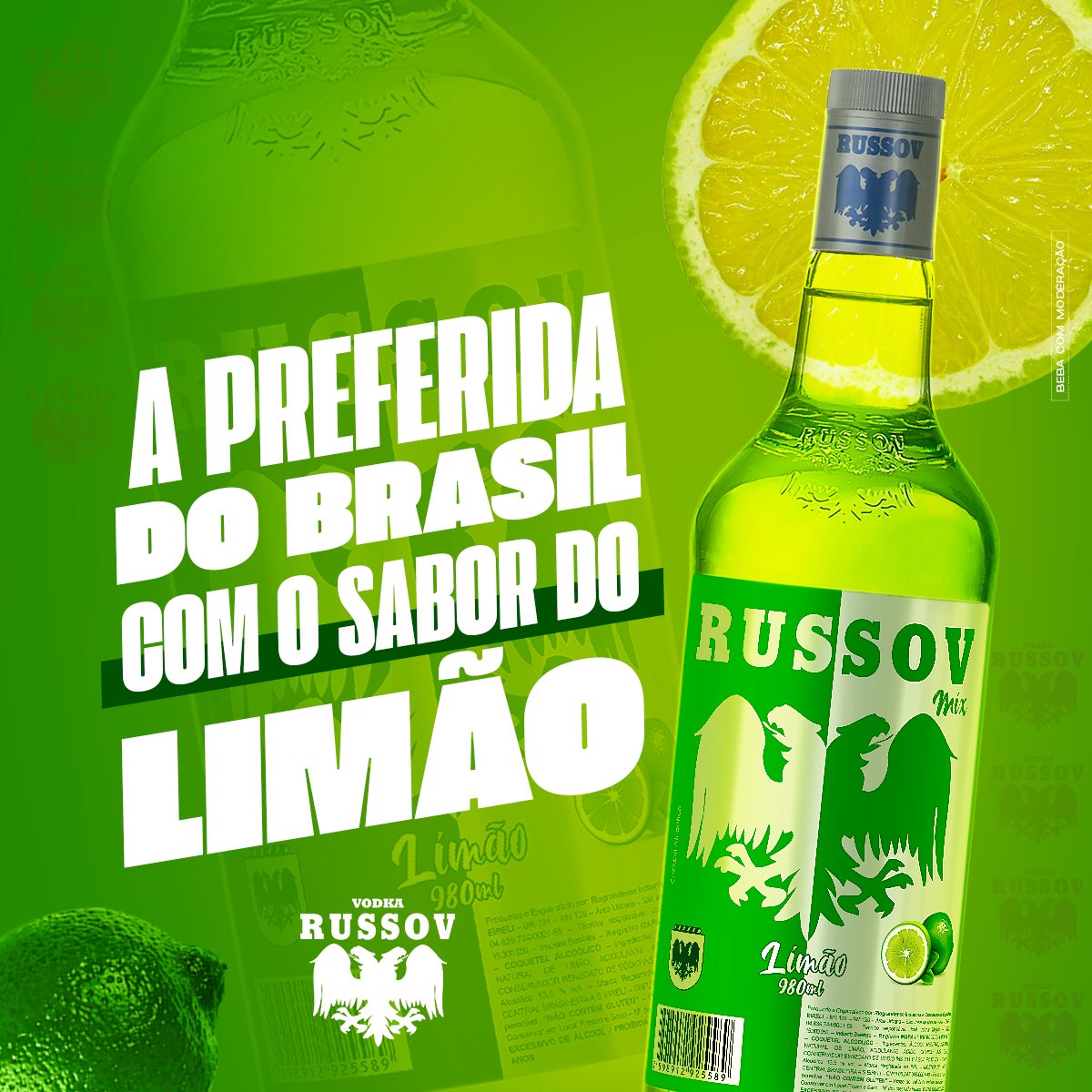 Vodka_Russov's tweet photo. Quem não ama esse azedinho, né? Por isso unimos o melhor desses dois mundos, A Preferida do Brasil com o sabor cítrico do limão nessa combinação cheia de sabor. 💚 https://t.co/SXanlYZJIl