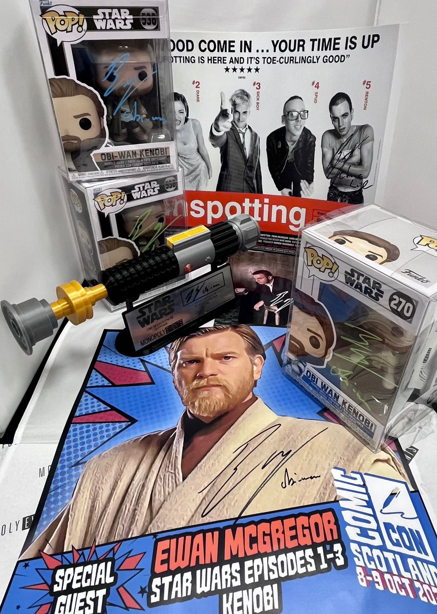 ftlofantasyscot's tweet photo. Ewan McGregor stock items obtained from
Comic Con Scotland are now listed on our official merchandise store. All come with COA and proof pictures, view and buy here:- https://t.co/fYg9erhmm7 https://t.co/PxDFCstivb