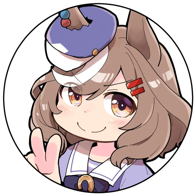 #いいねした人のアイコンを自分の絵柄で描く 3枚目。アイコンは有本なし()さん。 