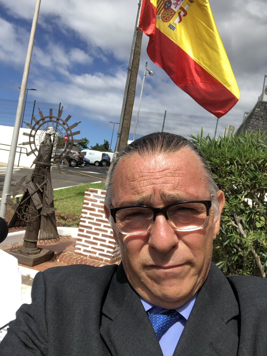 A punto de comenzar el acto de la guardia civil en el día de su patrona en Adeje sur de Tenerife