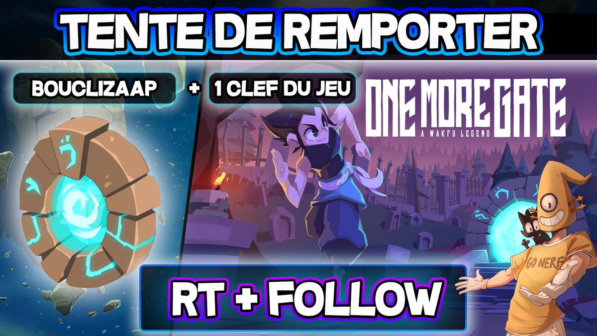 Timtoobias's tweet photo. 🎁GIVEAWAY🎁

Pour fêter la sortie du nouveau jeu d'Ankama One More Gate, remportez une clef du jeu avec le magnifique "Bouclizaap" sur DOFUS !🌀

Pour participer : RT + Follow 🔁+❤ @Timtoobias 

🕐⚠ TAS le Lundi 17/09

Merci Ankama pour le concours ! 

🍀Bonne chance à tous ! https://t.co/KqG4U0zCev