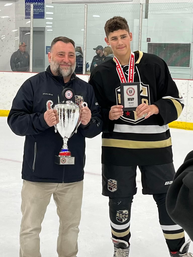 Congratulations to head coach Rick Peeso and his ROCO 15u AA team on winning the 16u division of the Rock N Roll Cup Championship this past weekend!  Congratulations also to Kaden Deming who won the tournament MVP award.