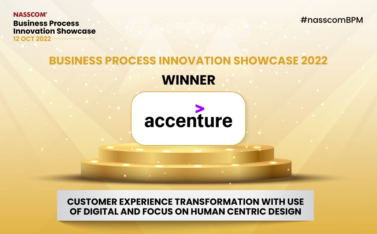 Presenting the winners of the NASSCOM Business Process Innovation Showcase 2022 in the category of 'Customer Experience Transformation with use of Digital and Focus on Human-centric Design'.

Congratulations for creating stellar CX impact!
#nasscomBPM