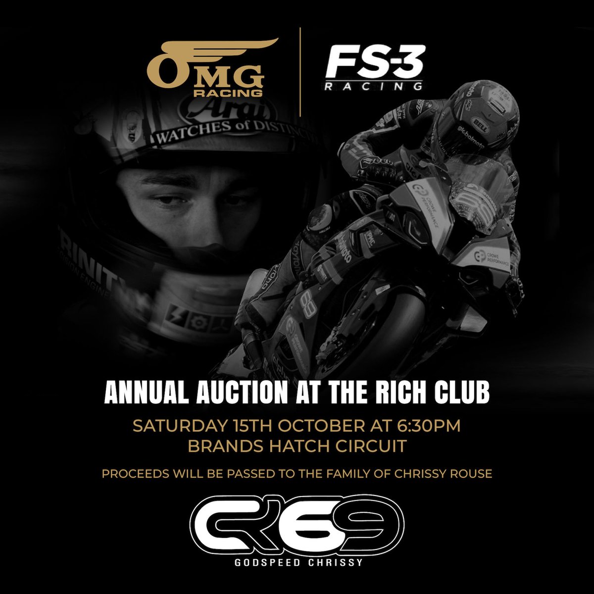 🌟 Annual Auction News 🌟 Alongside @FS3racing we're proud to announce our 2022 Auction night this Saturday at 6.30 outside The Rich Club at Brands Hatch with proceeds going to the family of @ChrissyRouse 💙🧡 We hope you can be there! Further info below 👇🏼 #BrandsBSB 1/2