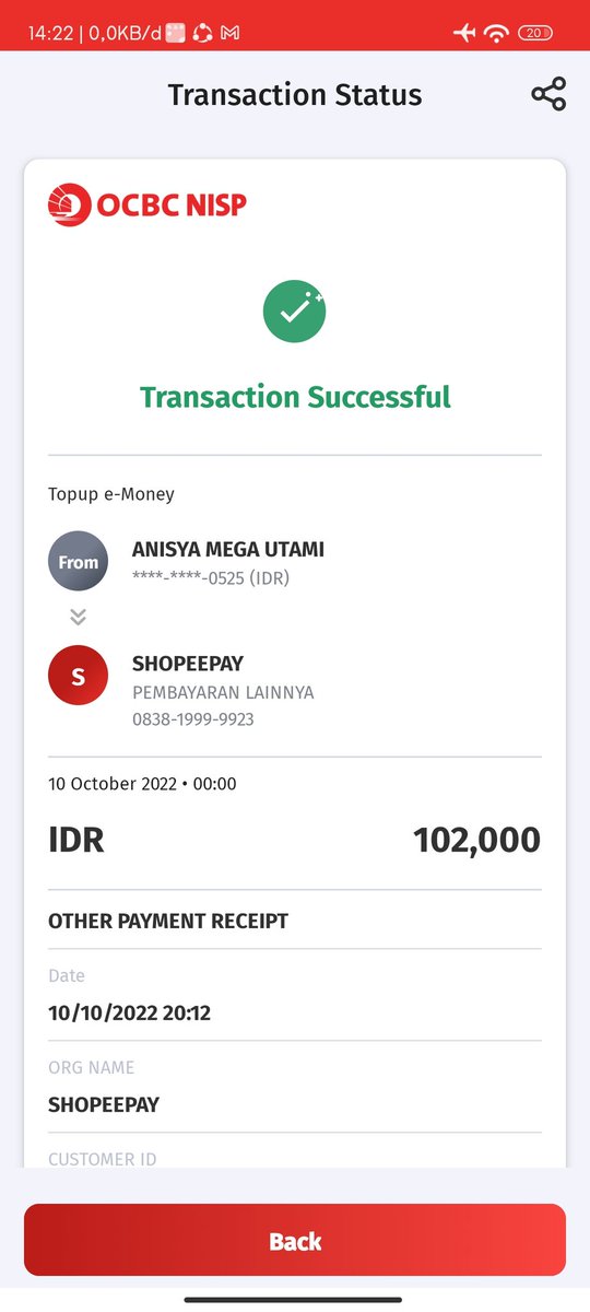 WB_Jasa's tweet photo. @bankocbcnisp halo kak, saya top up shopee 2 hari belum masuk, komplain ke shopee disuruh screen bukti yg ada virtual account, sedangkan dibukti trx tidak ada, hrs bagaimana? https://t.co/klj6gx18L2