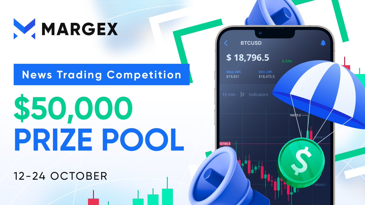 Margexcom's tweet image. $50,000 💰 News Trading Competition 💪 Win a prize in our #Crypto News Trading Competition 🔥

💙 RT this tweet
✏️ Fill the form
💰 Use code NEWS1000 &amp;amp; get $1,000 AirUSD or 100NEWS &amp;amp; get a 15% Bonus
🚀 Start trading 

The best traders share $50,000 💸
👉 bit.ly/3EFJmRr