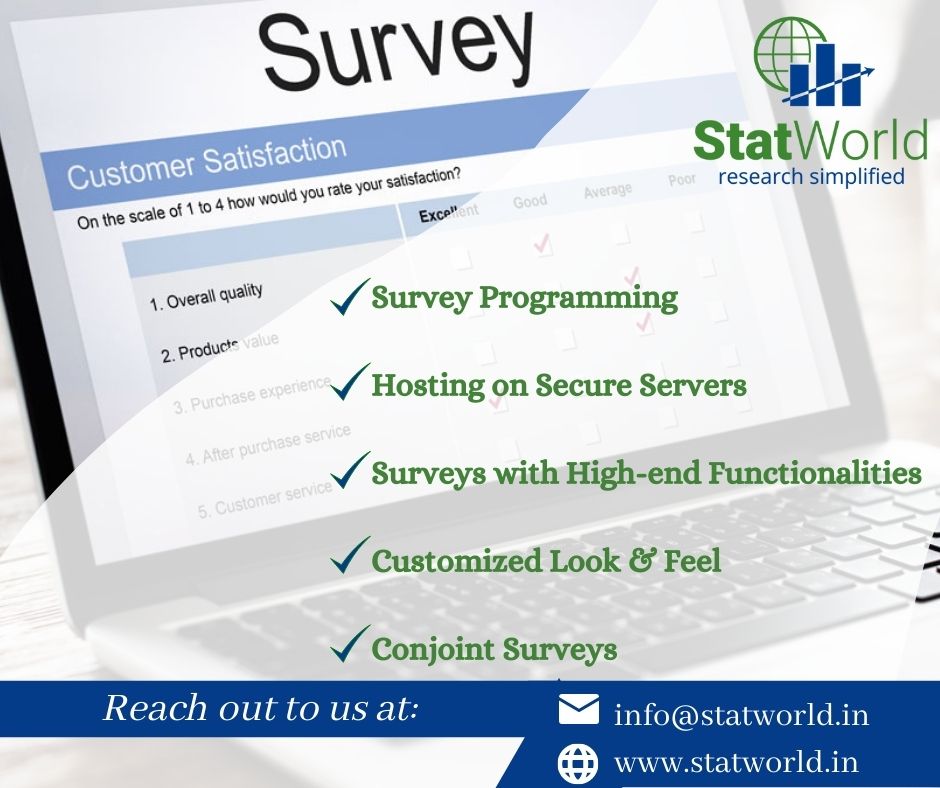 statworld's tweet photo. An Online survey is an essential tool that enable businesses to grasp more information about their valued clients. Our team uses cutting-edge techniques to deliver survey. Demo link: https://t.co/UiYZ30YSuf

Visit: https://t.co/lF6SqGKEEk
#onlinesurvey #marketresearch #statworld https://t.co/kNar8ypHRm