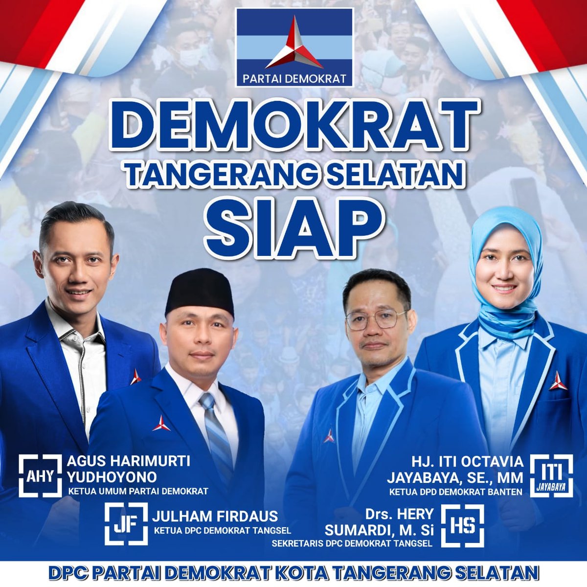 DPCPD_Tangsel's tweet photo. DEMOKRAT TANGSEL SIAP Merebut Kembali Masa Kejayaan @PDemokrat https://t.co/4jqkeNBVu9