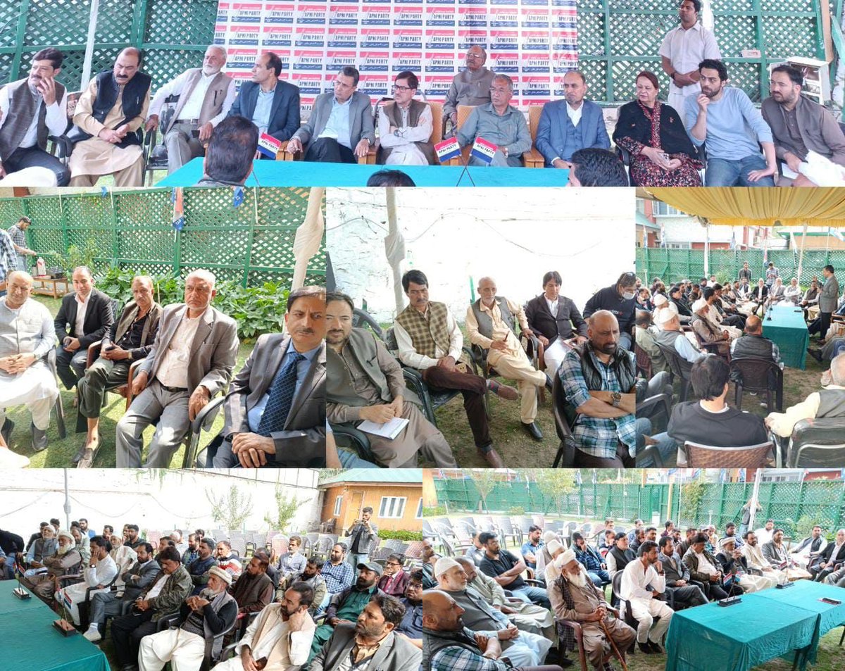 Apnipartyonline's tweet image. Apni Party holds a meeting to chalk out the strategy to strengthen the party further.
@GHMir_ urges leaders and senior workers to work for strengthening the ST wing of the party.
#jkap #apniparty #apnipartyonline #altafbukhari