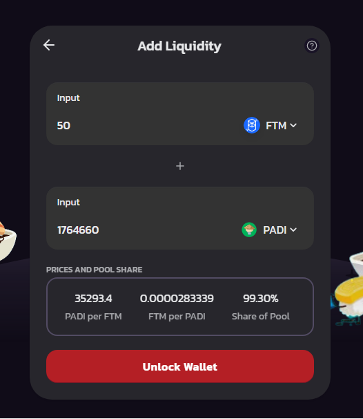 PadiSwap's tweet photo. We are looking for 3-5 liquidity providers on the Fantom Network:
10 FTM = 352,933 + Bonus 35,293 PADI
50 FTM = 1,764,660 + Bonus 352,933 PADI
100 FTM = 3,529,330 + Bonus 1,058,800 PADI

Follow, Like, Retweet Tag 1 friend and drop you wallet address for 100 $PADI Prizes

#Airdrop https://t.co/x78GxeUF4D