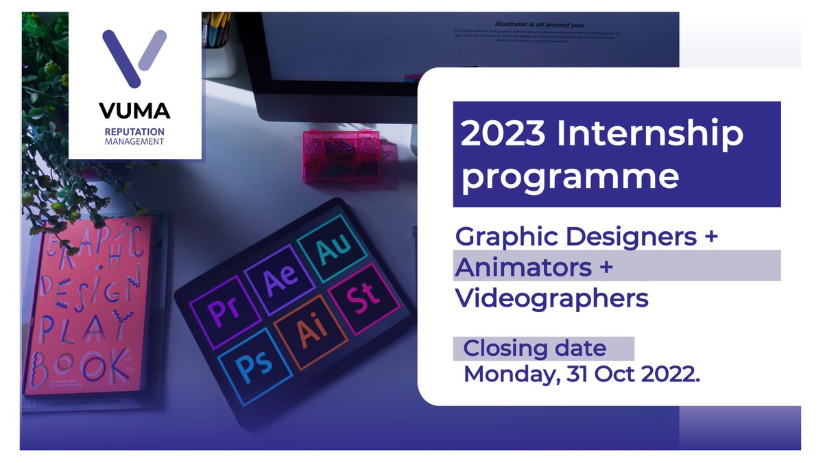We’re looking for awesome budding graphic designer, animator, videographer graduates &amp; enthusiasts to join our Multimedia team as part of our 2023 paid internship programme. If that’s you, click: bit.ly/3TgDFgR – we’d love to meet you! Closing Date: [Mon, 31 Oct 2022].
