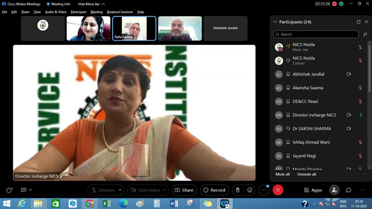 nicsgov's tweet photo. NICS organized an Online Training Programme for ESP from 11th Oct.-12th Oct. The programme was addressed by Smt. M. Lata Gautam, Director I/C NICS, Smt. Reeta, DDE,NICS, Dr Sakshi Sharma,DGE, Mr. Sumit Gupta,MSME, Dr Dhanya MB,Associate Fellow,VVGNLI &amp; Smt. Jayanti Negi,YP,NICS. https://t.co/FkrSMlKS2O