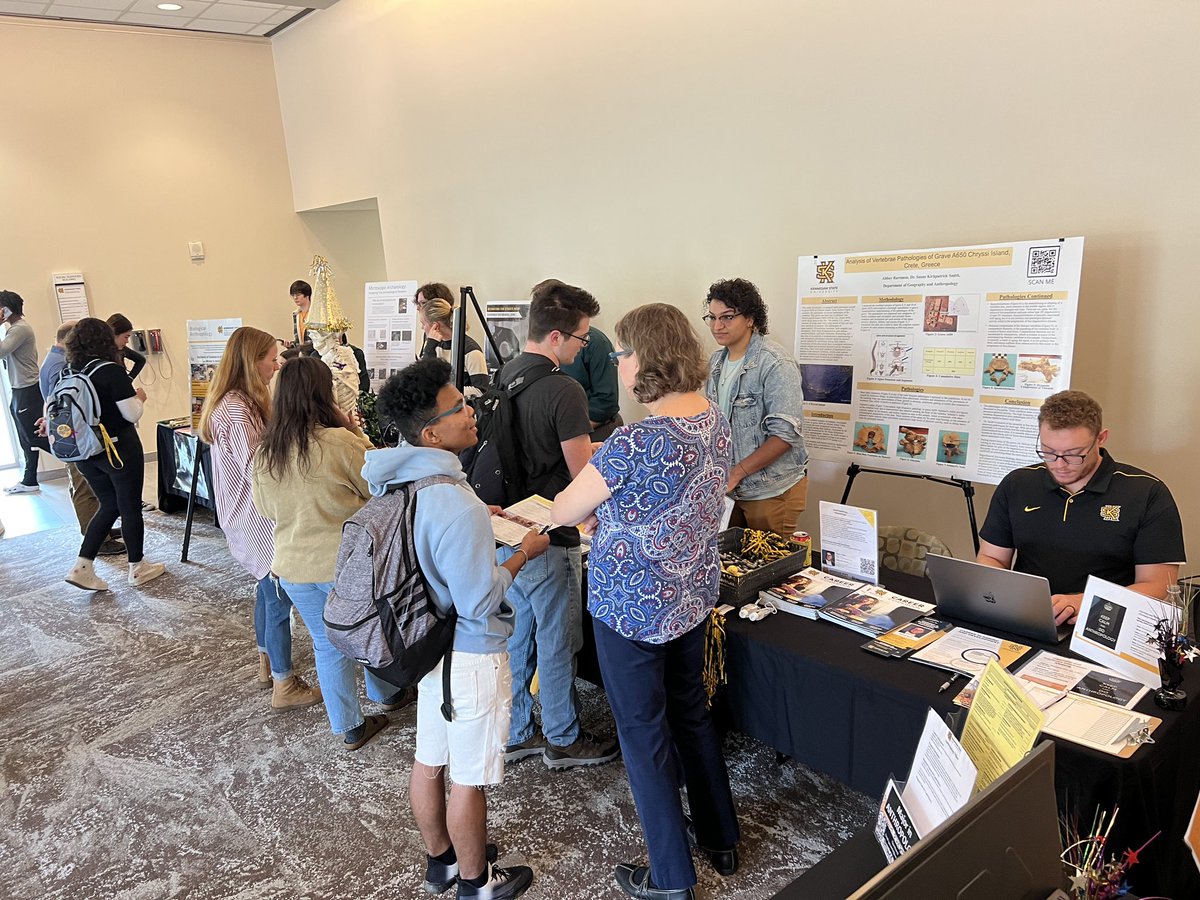 Lundy1D's tweet photo. Wonderful @KSUGeoAnth Open House yesterday. #bestmajor #anthropology Thanks @ksuchss for supporting this student event! https://t.co/4b9EU3OYTT