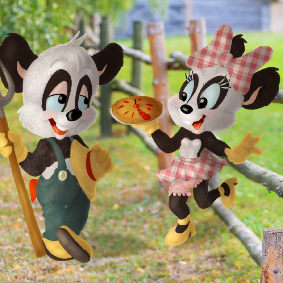 bicharrac0's tweet photo. The Farmer's Daughter #fanart #Fanarts #FanArtDuJour #NationalFarmersDay #animation2d #AndyPanda #MirandaPanda #DigitalArtist #digitalart #digitalartwork #myartwork #ArtistOnTwitter #illustration #illustrationartist #illustrationart #furryart #furryartist #furryartwork https://t.co/I2LGaNgI2X