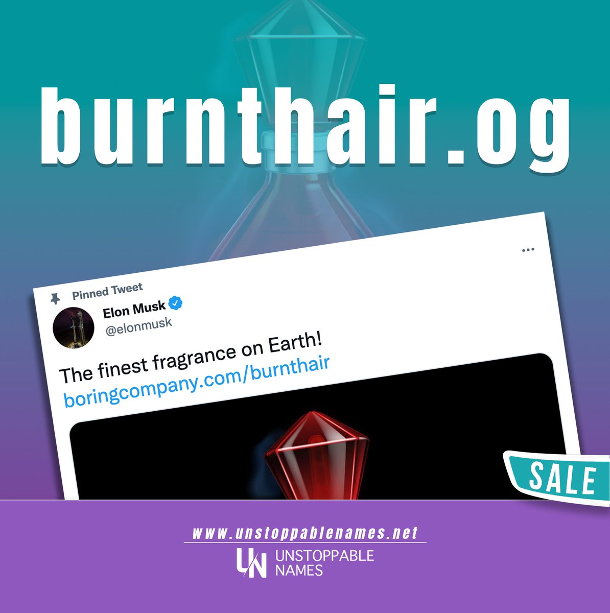 Web3DomainNames's tweet photo. Elon Musk says: "The finest fragrance on Earth!"
burnthair.og 🔥🔥🔥
Feel free to offer bids ... PM me if you are interested :-)
#linagee #LinageeDomains #LinageeNames #LNR #LinageeNameRegistrar #ensdomains #ENS #ethdomain #ogdomain https://t.co/NOTsA8KzIl