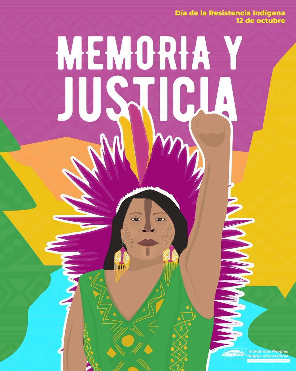 ✊🏿¡Memoria para no olvidar! El saqueo y la colonización no se celebran. 

🟣 Los #PueblosIndígenas del Abya Yala seguimos caminando y luchando juntos. Somos resistencia milenaria y el sostén de la Madre Tierra.