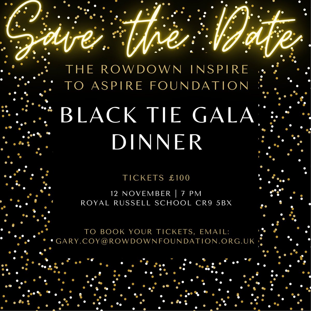 1 month to our first fundraising dinner 🍾hosted by <a href="/Royal_Russell/">Royal Russell School</a> on 12 Nov. Entertainment 🎵🪄booked, auction items donated🏌️🏖⚽️🍷, menu chosen 🍽 and tickets sold. 2 tables/20 places still available so DM us and come join the fun. Proceeds support #Croydon's talented kids.