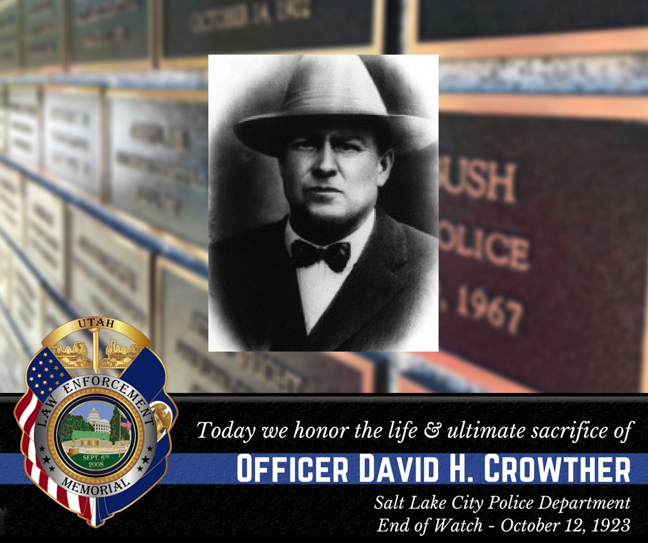 UtahsFallen's tweet photo. #OfficerDavidCrowther #UtahsFallen #ULEM #SaltLakeCityPoliceDepartment https://t.co/gxUq9Q16kT